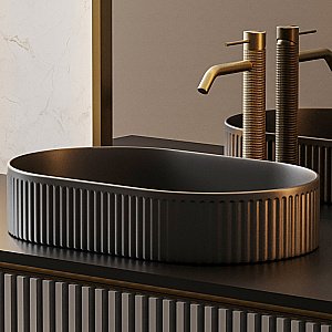 Раковина накладная ABBER Bequem AC2116MB черная матовая купить в интернет-магазине Sanbest