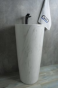 Раковина напольная Gid Autonomo 40 Nb131wgs 81115 белый мрамор купить в интернет-магазине Sanbest