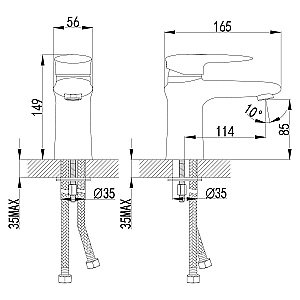 Смеситель для раковины Lemark Status LM4406C купить в интернет-магазине сантехники Sanbest