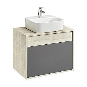 Тумба с раковиной Акватон Лофт Урбан 65 графит\орегон для ванной в интернет-магазине Sanbest