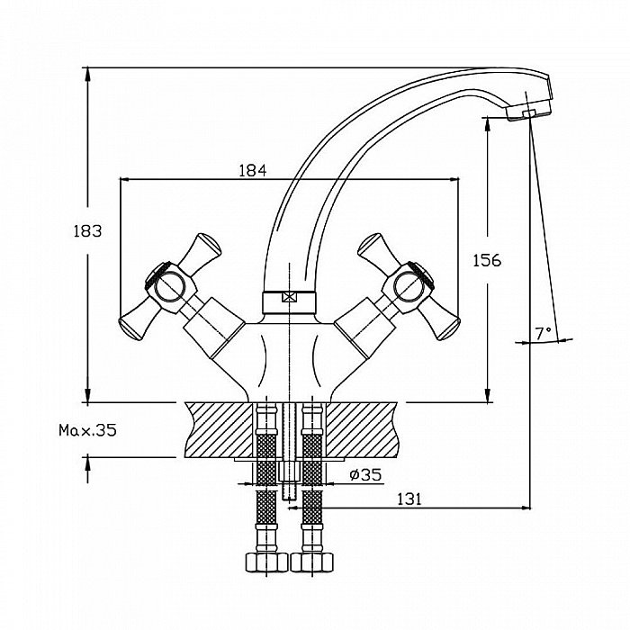 Смеситель для раковины Orange Classic M71-011cr хром купить в интернет-магазине сантехники Sanbest