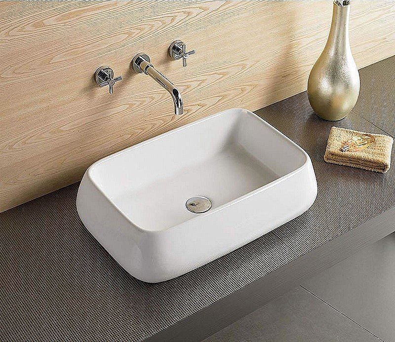 Раковина накладная Ceramalux N 60 9239 белая купить в интернет-магазине Sanbest