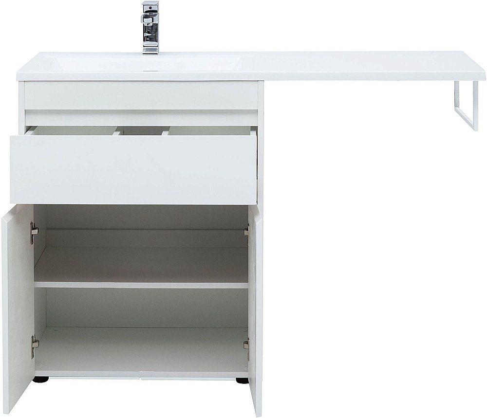 Тумба с раковиной Aquanet Токио 237746 130 белый для ванной в интернет-магазине Sanbest