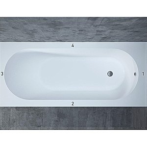 Ванна Salini Ornella Axis S-Stone 170х75 103523M белая матовая купить в интернет-магазине Sanbest