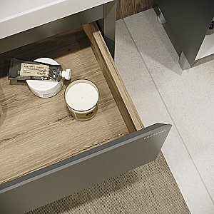 Тумба с раковиной подвесная Grossman МЕРКАДО 70 с 2-я ящ, графит матовая для ванной в интернет-магазине Sanbest