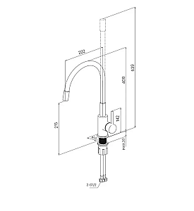 Смеситель для кухни Milardo Meal M01BN0FM05 купить в интернет-магазине сантехники Sanbest