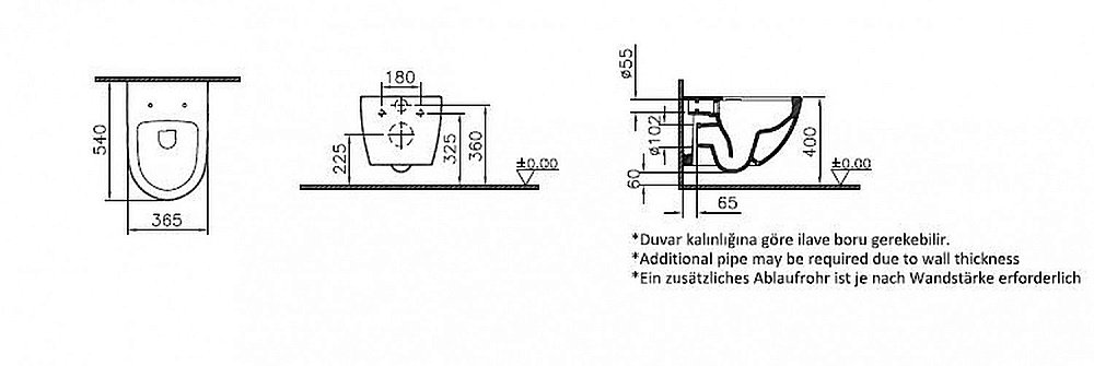 Унитаз подвесной Vitra Sento 9830B003-7207 безободковый, c инсталляцией, с крышкой микролифт купить в интернет-магазине Sanbest