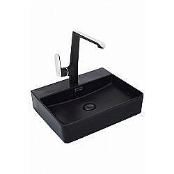 Раковина накладная WeltWasser WW ELBACH 21733 MB 50 черная матовая купить в интернет-магазине Sanbest