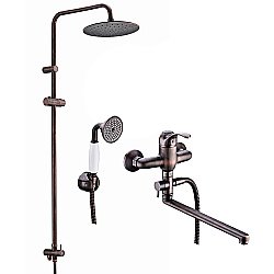 Душевая система WasserKRAFT Isar A1302L.041 темная бронза купить в интернет-магазине сантехники Sanbest