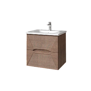 Тумба с раковиной Caprigo Modo-Terza 60 с интегрированной ручкой, скайрос для ванной в интернет-магазине Sanbest