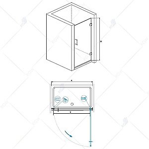 Душевая дверь RGW Hotel HO-011 70 купить в интернет-магазине Sanbest