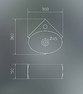 Раковина подвесная Gid Suspendido 36 N9359 61111 белая купить в интернет-магазине Sanbest