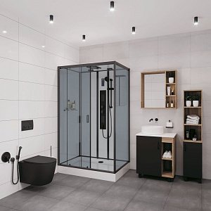 Душевая кабина с сенсором Niagara Premium BLACK 80x120 купить в интернет-магазине Sanbest