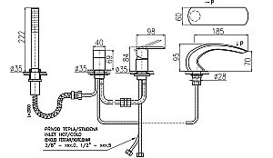 Смеситель на борт ванны RAV-Slezak LOIRA LR572.5P хром купить в интернет-магазине сантехники Sanbest