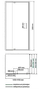 Душевой уголок WasserKRAFT Berkel 48P15 110x90 купить в интернет-магазине Sanbest