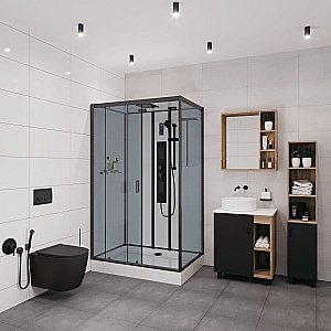 Душевая кабина с сенсором Niagara Premium BLACK 80x120 купить в интернет-магазине Sanbest