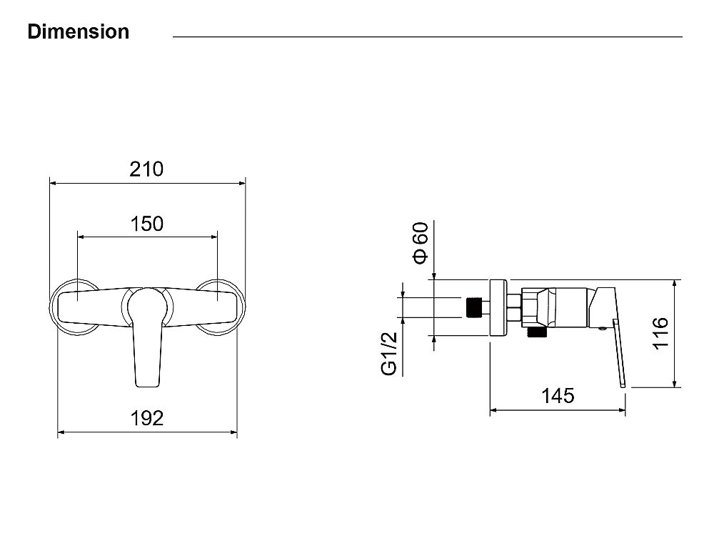 Смеситель для душа Aquatek Лугано AQ1760CR хром купить в интернет-магазине сантехники Sanbest