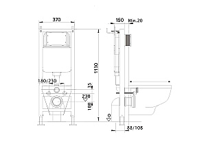 Унитаз подвесной Aquatek ВЕГА AQ1905-00+INS-0000017 белый глянцевый, безободковый, с крышкой микролифт, с инсталляцией, без кнопки купить в интернет-магазине Sanbest