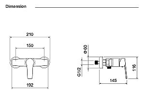 Смеситель для душа Aquatek Лугано AQ1760CR хром купить в интернет-магазине сантехники Sanbest
