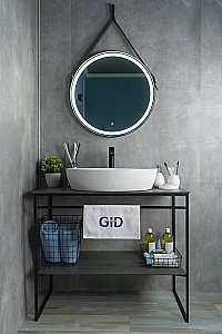 Раковина накладная Gid Lago 61 N9433 51148 белая купить в интернет-магазине Sanbest