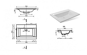 Раковина Эстет Рава 70 ФР-00002612 белая купить в интернет-магазине Sanbest
