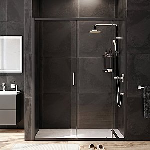 Душевая дверь AM.PM GEM W90G 150 прозрачная/черный купить в интернет-магазине Sanbest