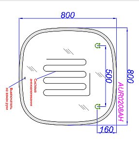 Зеркало Aqwella Aura 80 AUR0208AH в ванную от интернет-магазине сантехники Sanbest