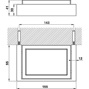 Мыльница настенная Cisal QUAD QU09060021 матовое стекло/хром купить в интернет-магазине сантехники Sanbest