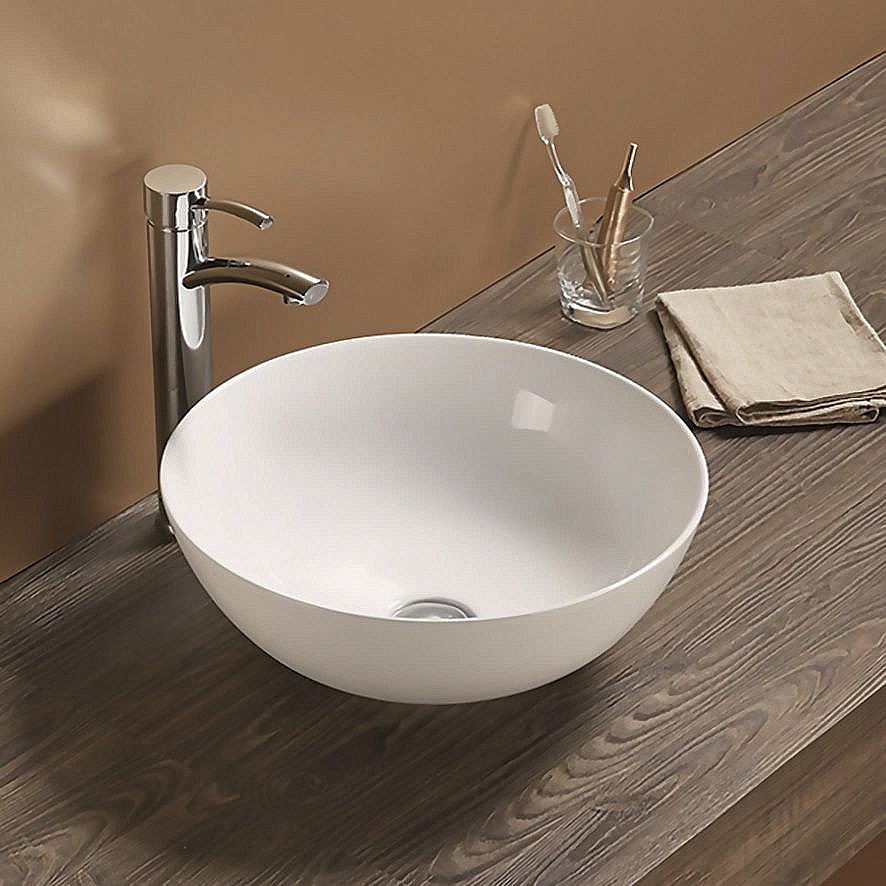 Раковина накладная Art&Max 41,5 AM-104 белая купить в интернет-магазине Sanbest