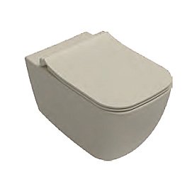 Унитаз подвесной Isvea VEA Cubo 10VA02001SV-2K слоновая кость матовый, безободковый купить в интернет-магазине Sanbest