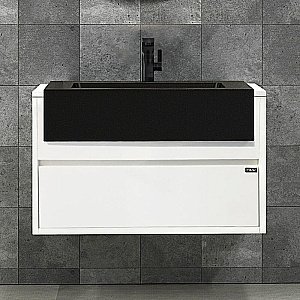 Тумба с раковиной Black&White Universal U901 80 белая для ванной в интернет-магазине Sanbest