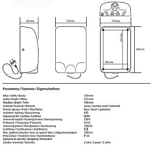 Автоматическая сушилка для рук Bemeta Hotel 924224150 купить в интернет-магазине сантехники Sanbest