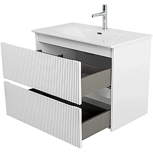 Тумба с раковиной BelBagno 70 UNO-MINI-700-2C-SO-BO+BB-8099-3-70 Bianco Opaco для ванной в интернет-магазине Sanbest