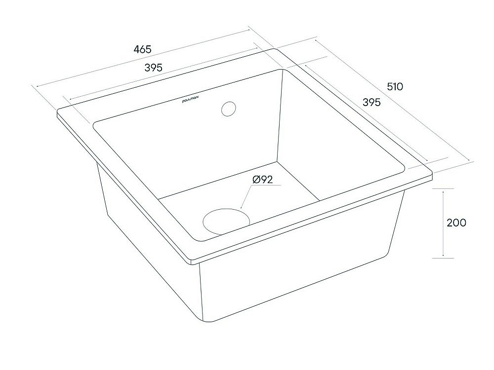 Мойка кухонная Paulmark Zemar PM104651-DG Серая купить в интернет-магазине сантехники Sanbest