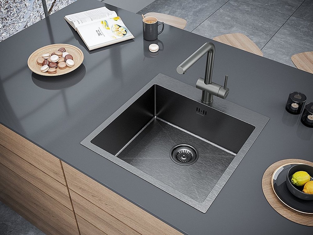 Мойка кухонная Paulmark Kroner PM215151-GM купить в интернет-магазине сантехники Sanbest