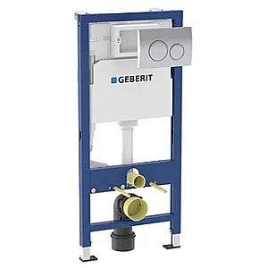 Инсталляция для унитаза Geberit Duofix Delta 20 458.118.21.2 кнопка хром купить в интернет-магазине сантехники Sanbest