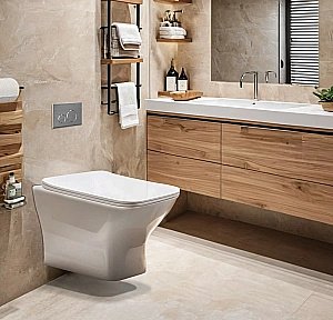 Унитаз подвесной CeruttiSpa ELLEROS Aria UF 10482 белый, с крышкой микролифт, безободковый купить в интернет-магазине Sanbest