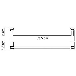 Полотенцедержатель WasserKRAFT Leine К-5030 купить в интернет-магазине сантехники Sanbest