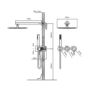 Душевая система Vincea Groove VSFW-4G01MB черная матовая купить в интернет-магазине сантехники Sanbest