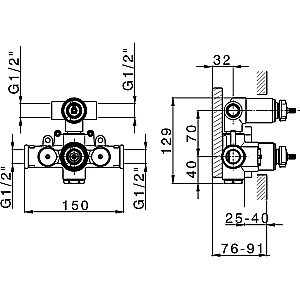Встраиваемая часть смесителя Cisal Arcana ZA01810104 купить в интернет-магазине сантехники Sanbest