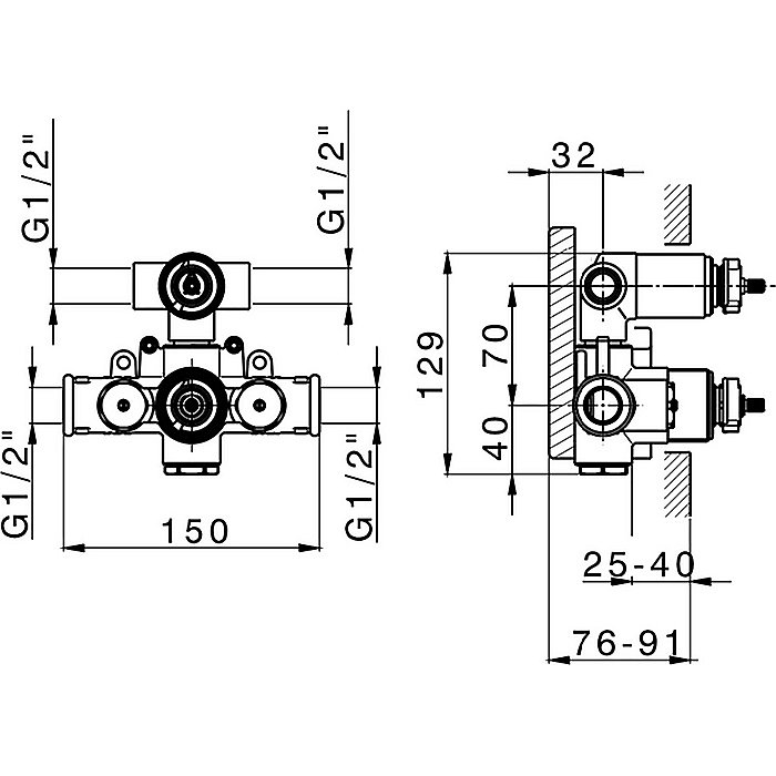 Встраиваемая часть смесителя Cisal Arcana ZA01810104 купить в интернет-магазине сантехники Sanbest