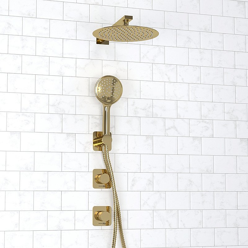 Душевая система WasserKRAFT Ems 7600 SET2835 золото купить в интернет-магазине сантехники Sanbest