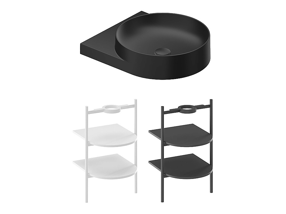 Раковина Ravak Yard 400 XJX0D040000 черный матовый купить в интернет-магазине Sanbest