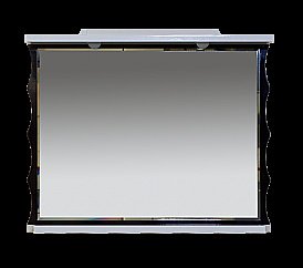 Зеркало Misty Чикаго 96x76 чёрно-белое в ванную от интернет-магазине сантехники Sanbest