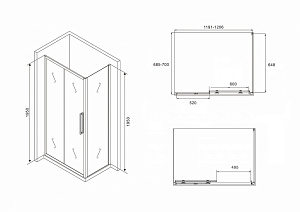 Душевой уголок ABBER Schwarzer Diamant AG30120BH-S70B купить в интернет-магазине Sanbest