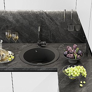 Кухонная мойка Misty Artemida 51 ART-51-01 антрацит купить в интернет-магазине сантехники Sanbest