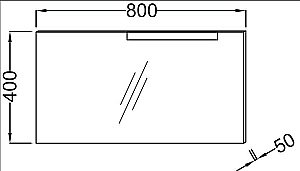 Зеркало с подсветкой Jacob Delafon STILLNESS EB2007-NF 80 в ванную от интернет-магазине сантехники Sanbest