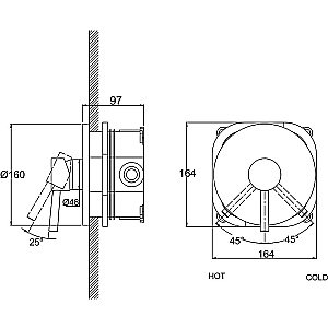 Смеситель для душа Kaiser Merkur 26117 купить в интернет-магазине сантехники Sanbest