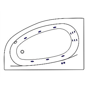 Ванна акриловая EXCELLENT Kameleon LINE WAEX.KML17.LINE.GL 170x110 белая с гидромассажем купить в интернет-магазине Sanbest