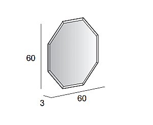 Зеркало с LED подстветкой Cezares 45078 60x60 в ванную от интернет-магазине сантехники Sanbest